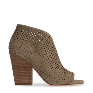 Vince Camuto Kainan Suede Peep Toe Booties